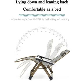 Chaise Longue Pliante et Réglable avec Oreiller à Tête