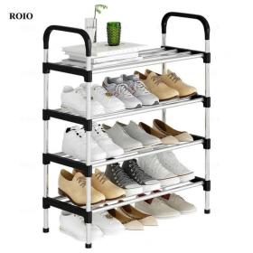 Porte-chaussures  4 étage En Acier Inoxydable