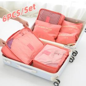 Ensemble de 6 Pcs Sacs de rangement Cube de voyage laundry Pouch