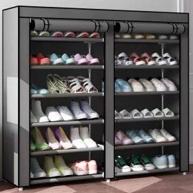 Armoire De Rangement chaussures à 12 Étages , détachable, anti-poussière, peu encombrant