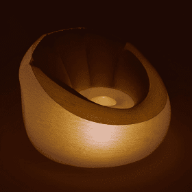 Fauteuil Gonflable avec LED Intégrée à 7 Couleurs Soft Top 102x97x71cm